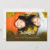 感謝してる。感謝祭カスタムのフォトカード シーズンカード (正面)