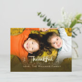 感謝してる。感謝祭カスタムのフォトカード シーズンカード (スタンド正面)