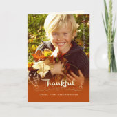 感謝してる。感謝祭カスタムの写真カード シーズンカード (正面)