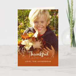 感謝してる。感謝祭カスタムの写真カード シーズンカード
