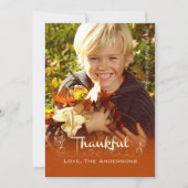 感謝してる。感謝祭カスタムの写真カード シーズンカード (正面)