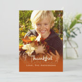 感謝してる。感謝祭カスタムの写真カード シーズンカード (スタンド正面)