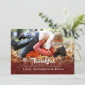 感謝してる。感謝祭カスタムの写真 シーズンカード (スタンド正面)