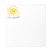 感謝して目を覚ます ノートパッド (正面)