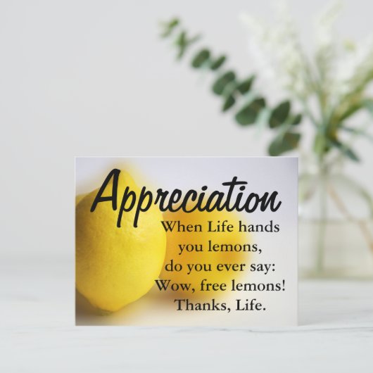 感謝して自分の恵みを数える ポストカード (スタンド正面)