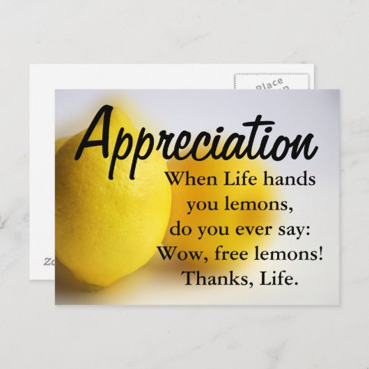 感謝して自分の恵みを数える ポストカード (正面/裏面)