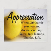 感謝して自分の恵みを数える ポストカード (正面)