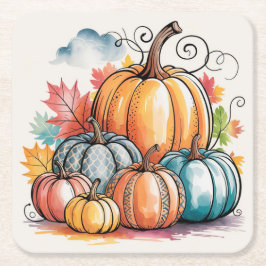 感謝して スクエアペーパーコースター