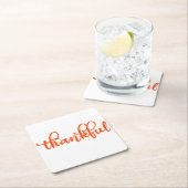 感謝して スクエアペーパーコースター (インサイチュ)