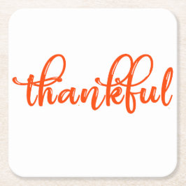 感謝して スクエアペーパーコースター