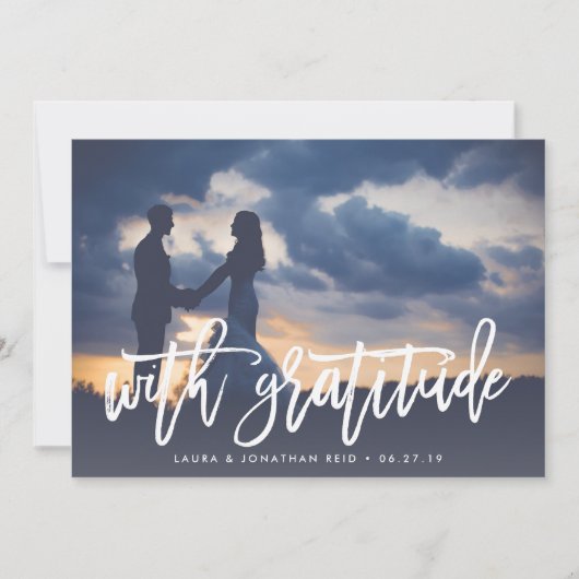 感謝して | 写真ありがとう(バックメッセージ付き) サンキューカード (正面)