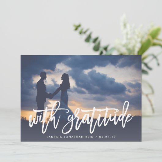 感謝して | 写真ありがとう（バックメッセージ付き） サンキューカード (スタンド正面)