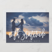 感謝して | 写真ありがとう(バックメッセージ付き) サンキューカード (正面/裏面)