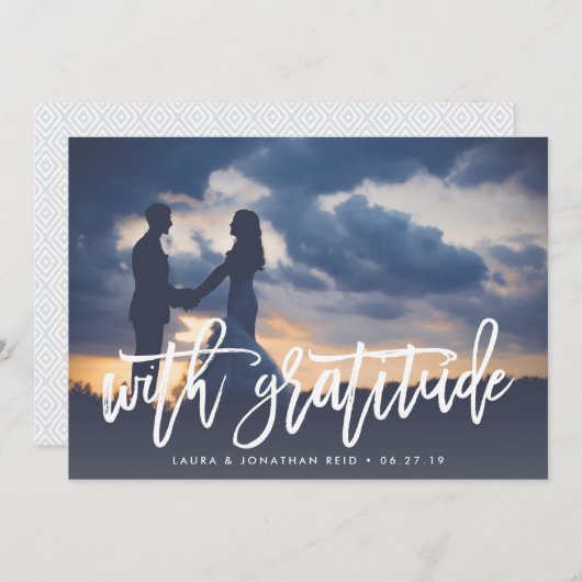 感謝して | 写真ありがとう（バックメッセージ付き） サンキューカード (正面/裏面)