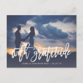 感謝して |結婚さんの写真 ポストカード (正面)