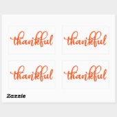 感謝して 長方形シール (シート)