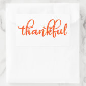 感謝して 長方形シール (バッグ)