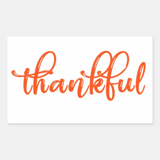 感謝して 長方形シール (正面)