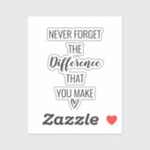 感謝し忘れて決して違いを作らない シール (シート)