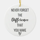 感謝し忘れて決して違いを作らない セラミックオーナメント (正面)