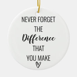 感謝し忘れて決して違いを作らない セラミックオーナメント