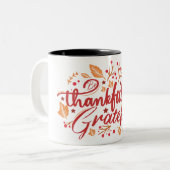 感謝し感謝する ツートーンマグカップ (正面左)