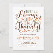 感謝すべき何かがそこにある 感謝祭パーティー 招待状 (正面)