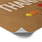 感謝すべき季節の引用文 ポスター (角)