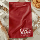 感謝するスクリプトの収穫バーガンディ感謝 キッチンタオル