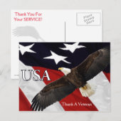 感謝するベテランのワシ ポストカード (正面/裏面)