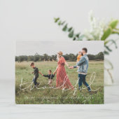 感謝するミニマリスト感謝祭の家族写真 シーズンカード (スタンド正面)