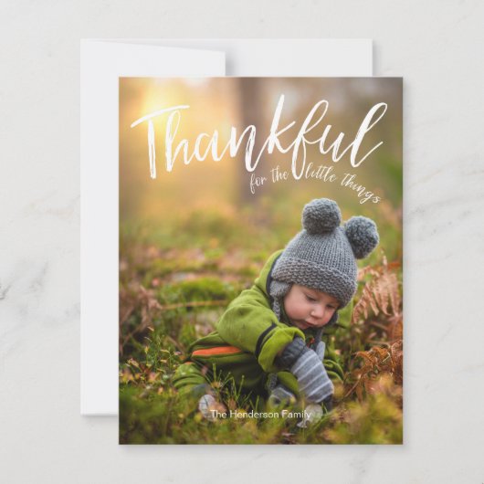 感謝する小さなことに感謝する感謝記念写真 シーズンカード (正面)