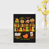 感謝する教師　レトロでグルーヴィーな教師　感謝祭 カード (黄色い花)