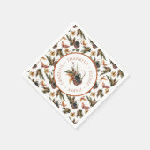 感謝する果実の秋のバスケット賛美 スタンダードカクテルナプキン (角)