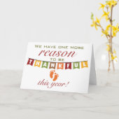 感謝する理由 ベビー出産発表カード カード (黄色い花)