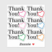 感謝する「ありがとう！」 シール (シート)