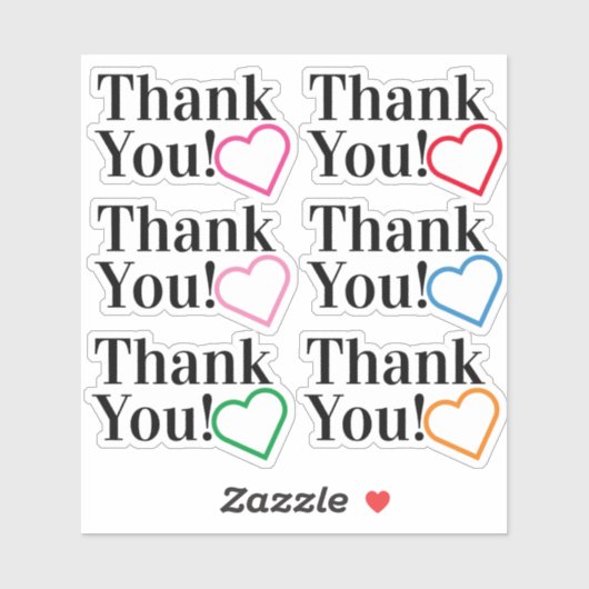 感謝する「ありがとう！」 シール (シート)