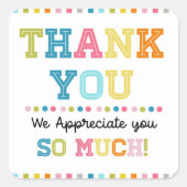 感謝する スクエアシール (正面)