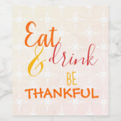 感謝する ワインラベル (シングルラベル)