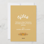 感謝する |家族の感謝祭のフォトカード シーズンカード (裏面)