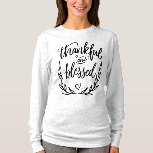 感謝とクリスチ賛美ャン引用文 Tシャツ (正面)