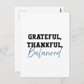 感謝とバランス - 会計士の名言 ポストカード (正面/裏面)
