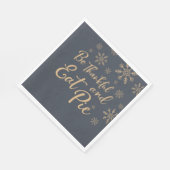 感謝とパイ食べを言う |感謝祭おもしろい スタンダードランチョンナプキン (角)