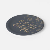 感謝とパイ食べを言う |感謝祭おもしろい ペーパープレート (アングル)