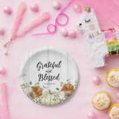 感謝とパンプキ賛美ンの秋感謝祭 ペーパープレート (パーティー)