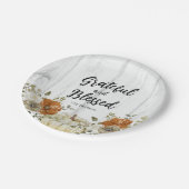 感謝とパンプキ賛美ンの秋感謝祭 ペーパープレート (アングル)