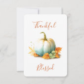 感謝とパンプキ賛美ン感謝状カード サンキューカード (正面)