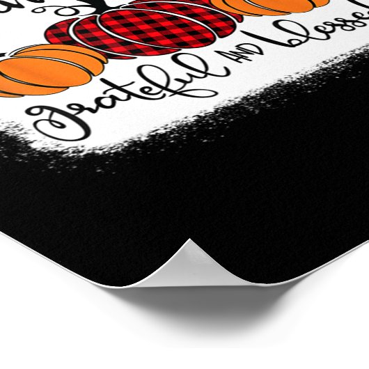 感謝とパンプキ賛美ン秋感謝 ポスター (角)