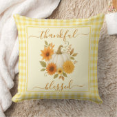 感謝とパンプ賛美クキン | 秋感謝祭 クッション (ブランケット)