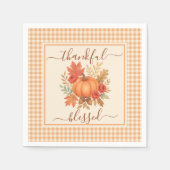 感謝とパンプ賛美クキン | 秋感謝祭 スタンダードカクテルナプキン (正面)